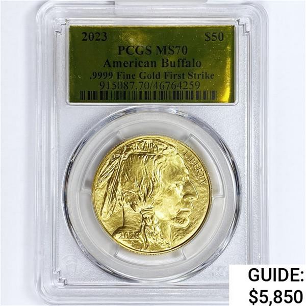 2023 $50 1oz AGB PCGS MS70 1st Strike