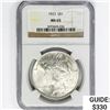 Image 1 : 1923 Silver Peace Dollar NGC MS65