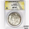 Image 1 : 1878 Rev 79 Morgan Silver Dollar ANACS MS60