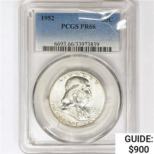 1952 Franklin Half Dollar PCGS PR66