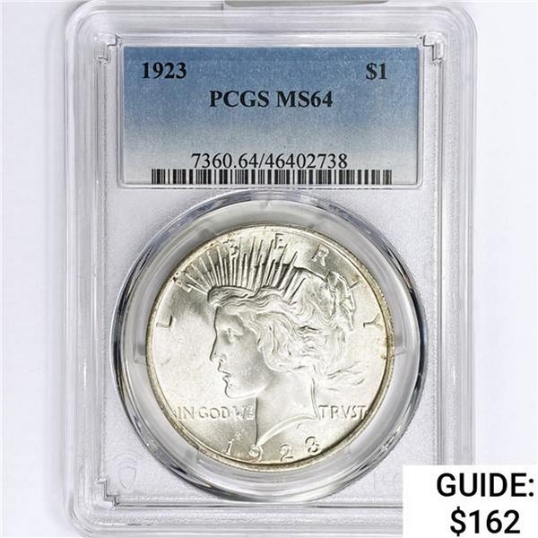 1923 Silver Peace Dollar PCGS MS64