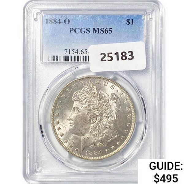 1884-O Morgan Silver Dollar PCGS MS65