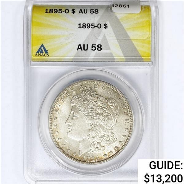 1895-O Morgan Silver Dollar ANACS AU58