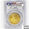 Image 1 : 2015 $50 1oz AGE Moy Signed PCGS MS70 1st Strike