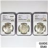 Image 1 : 1884-O Set [3] Morgan Silver Dollar NGC MS63
