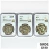 Image 1 : 1974 Set [3] Eisenhower Silver Dollars NGC MS65