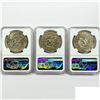 Image 2 : 1974 Set [3] Eisenhower Silver Dollars NGC MS65