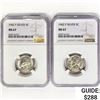 Image 1 : 1942 Set [2] Jefferson Nickel Cents NGC MS67
