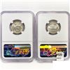 Image 2 : 1942 Set [2] Jefferson Nickel Cents NGC MS67