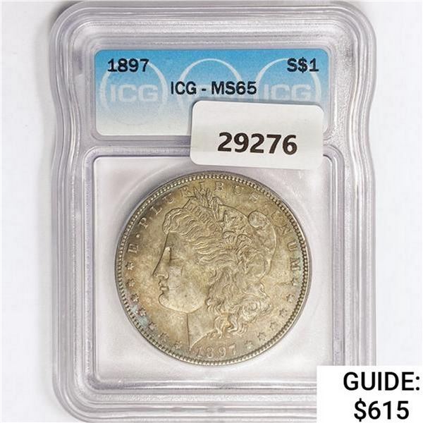 1897 Morgan Silver Dollar ICG MS65