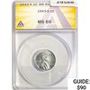 Image 1 : 1943-S Wheat Cent ANACS MS65