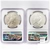 Image 2 : [2] 1922-D Peace Silver Dollars NGC AU58