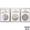 Image 1 : 2008 Set [3] American Silver Eagles NGC MS69