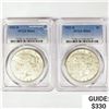 Image 1 : 1922-D Set [2] Silver Peace Dollar PCGS MS61