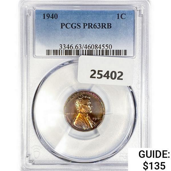 1940 Wheat Cent PCGS PR63 RB