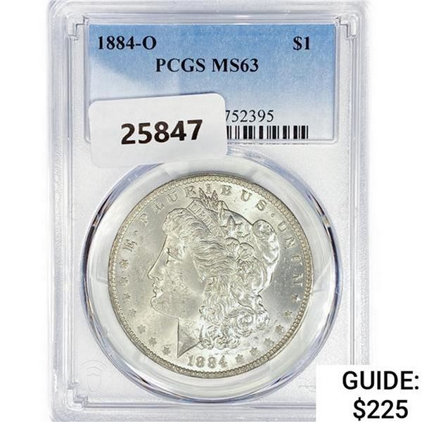 1884-O Morgan Silver Dollar PCGS MS63
