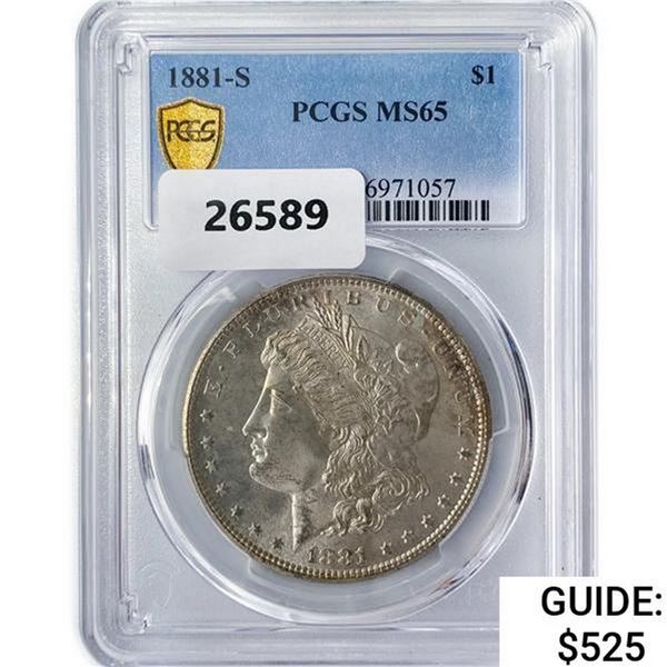 1881-S Morgan Silver Dollar PCGS MS65