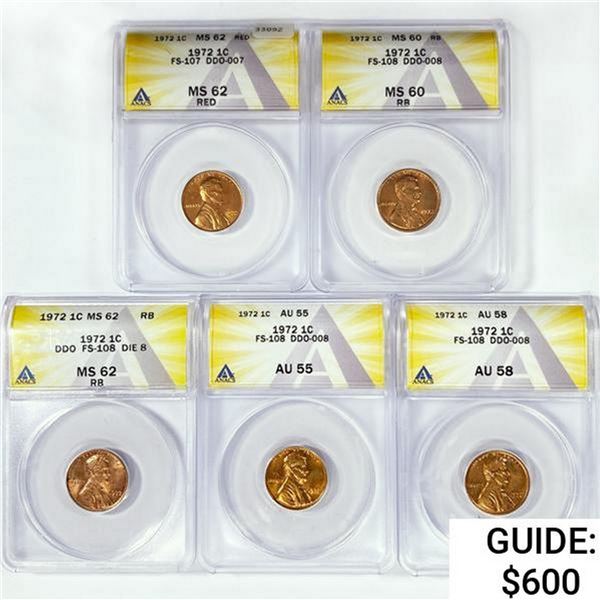 [5] 1972 Lincoln Memorial Cent ANACS FS-108 DDO