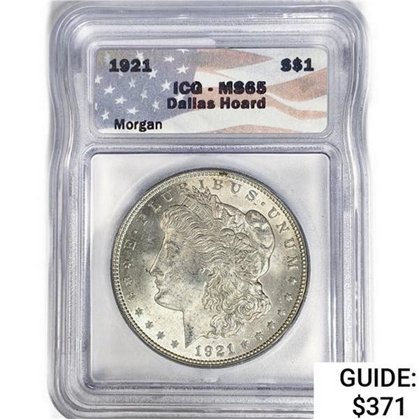 1921 Morgan Silver Dollar ICG MS65