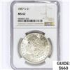 Image 1 : 1887-S Morgan Silver Dollar NGC MS62