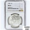 Image 1 : 1902 Morgan Silver Dollar NGC MS61