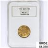Image 1 : 1917 Netherlands .1947oz Gold 10 Gulden NGC MS65