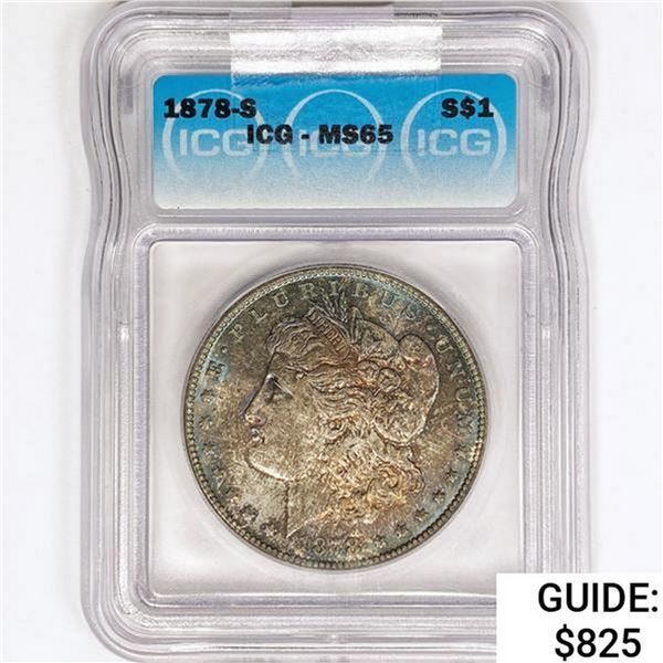 1878-S Morgan Silver Dollar ICG MS65