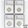 Image 1 : 1945-S Set [4] Jefferson Nickel NGC MS66