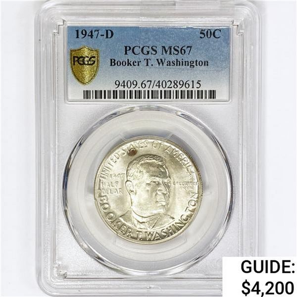 1947-D Booker T Half Dollar PCGS MS67