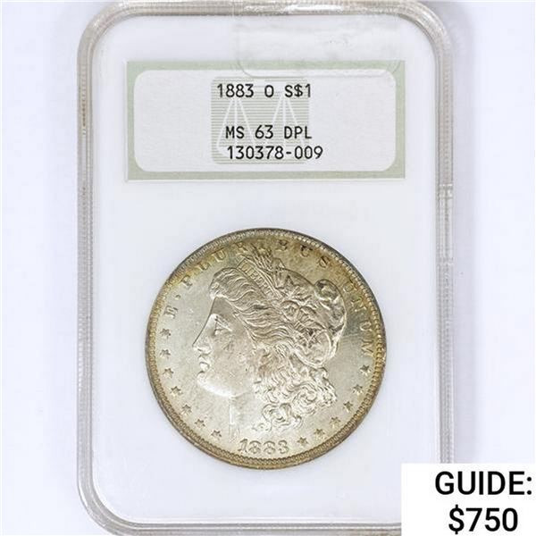 1883-O Morgan Silver Dollar NGC MS63 DPL