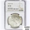 Image 1 : 1923-D Silver Peace Dollar NGC AU58