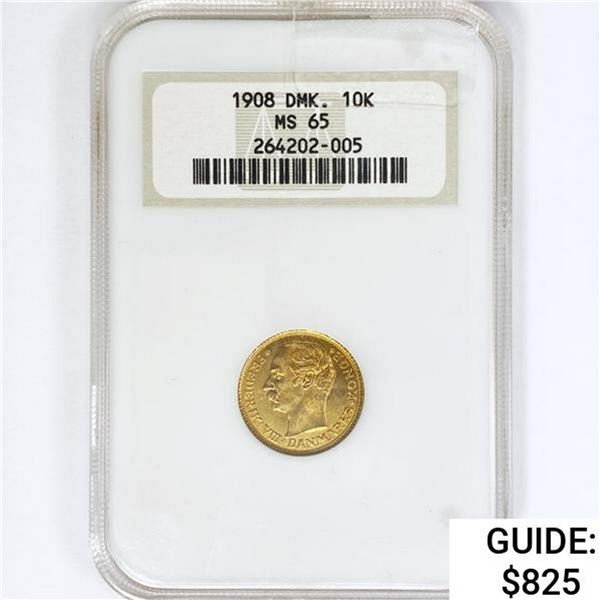 1908 10K .13oz gold DMK NGC MS65