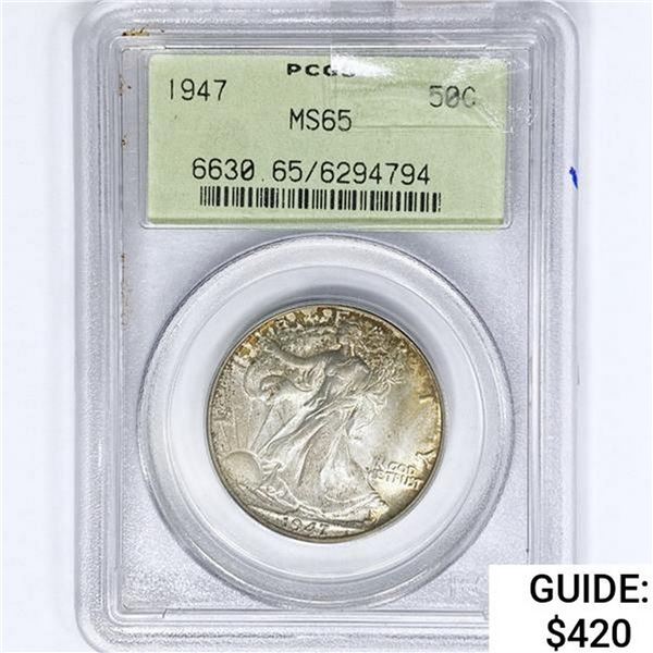1947 Walking Liberty Half Dollar PCGS MS65