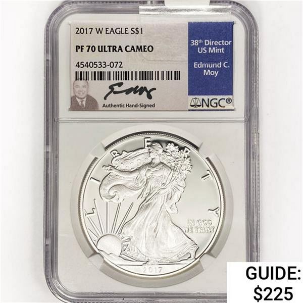 2017-W A.S.E. Signed Edmund Moy NGC PF70 UC