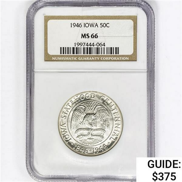 1946 Iowa Half Dollar NGC MS66