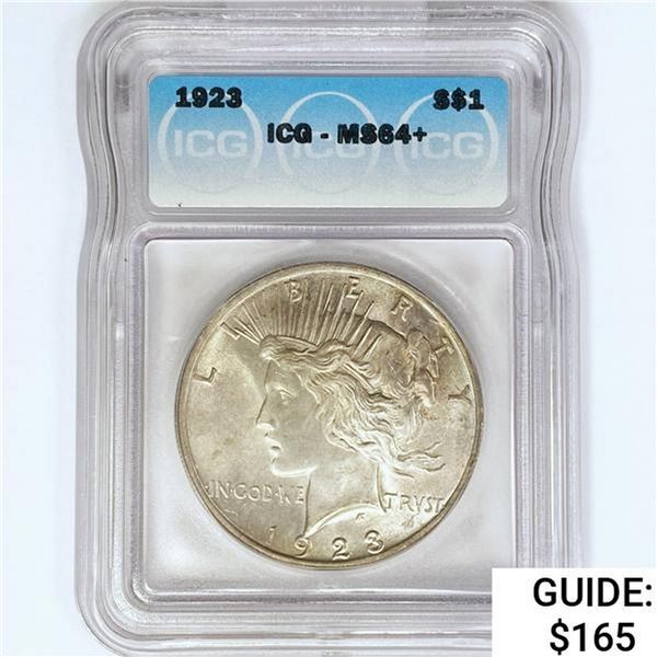 1923 Silver Peace Dollar ICG MS64+