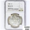 Image 1 : 1882 Morgan Silver Dollar NGC MS61 PL