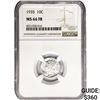 Image 1 : 1935 Mercury Silver Dime NGC MS66 FB