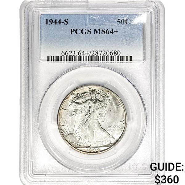 1944-S Walking Liberty Half Dollar PCGS MS64+