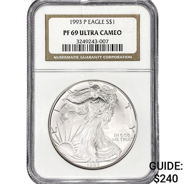 1993-P American Silver Eagle NGC PF69 UC