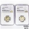 Image 1 : [2] 1942-P Jefferson Nickels NGC MS67