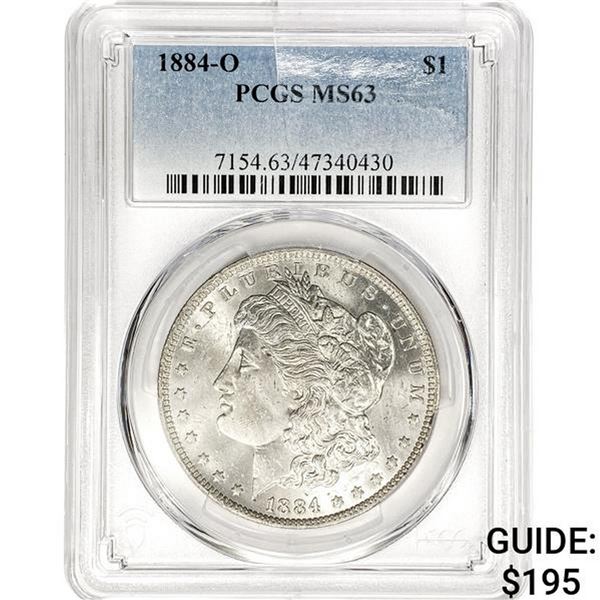 1884-O Morgan Silver Dollar PCGS MS63