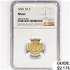 Image 1 : 1853 $2.50 Gold Quarter Eagle NGC MS62