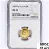 Image 1 : 1902 Russia .1245oz Gold 5 Roubles NGC MS65