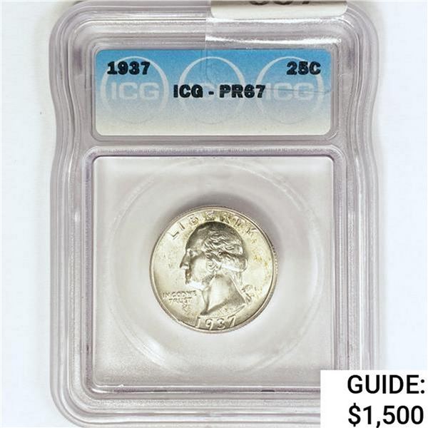 1937 Washington Silver Quarter ICG PR67