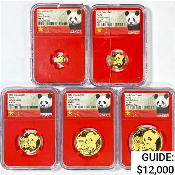 [5] China Panda 2.01oz Gold NGC MS70 1st Release