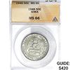 Image 1 : 1946 Iowa Half Dollar ANACS MS66