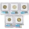 Image 2 : 1954-1984 Set [5] 4 Wash. 25C, 1 Jefferson 5C ICG