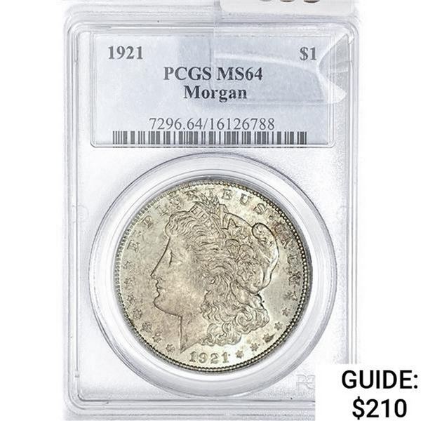 1921 Morgan Silver Dollar PCGS MS64