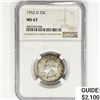 Image 1 : 1952-D Washington Silver Quarter NGC MS67